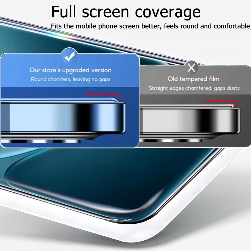 3er-Pack Displayschutzfolie aus gehärtetem Glas für OPPO A6s 5G, transparent, vollständige Abdeckung und Fingerabdruck-Entsperrschutz - Bild 5