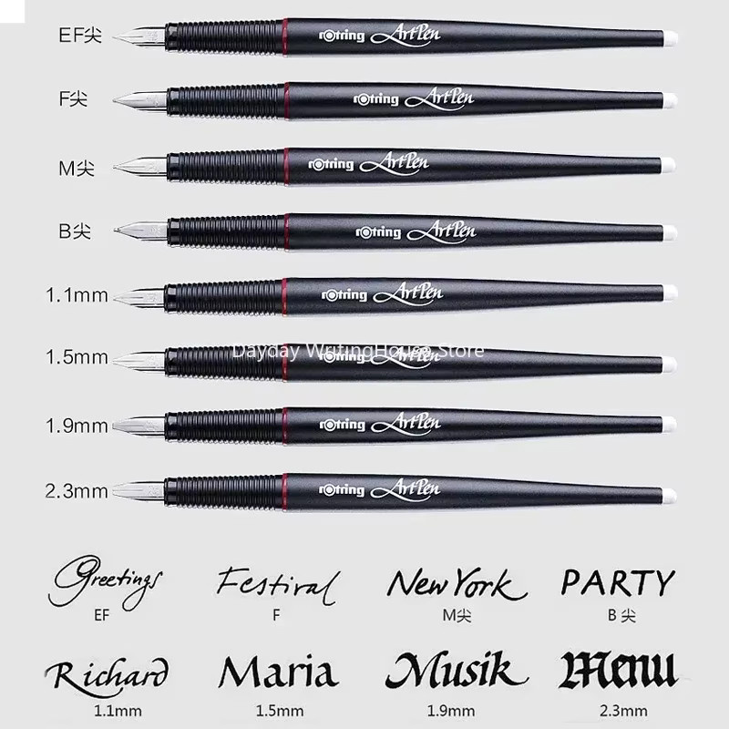Rotring Original Füllfederhalter in Schwarz mit schwarzer Tinte - Bild 3