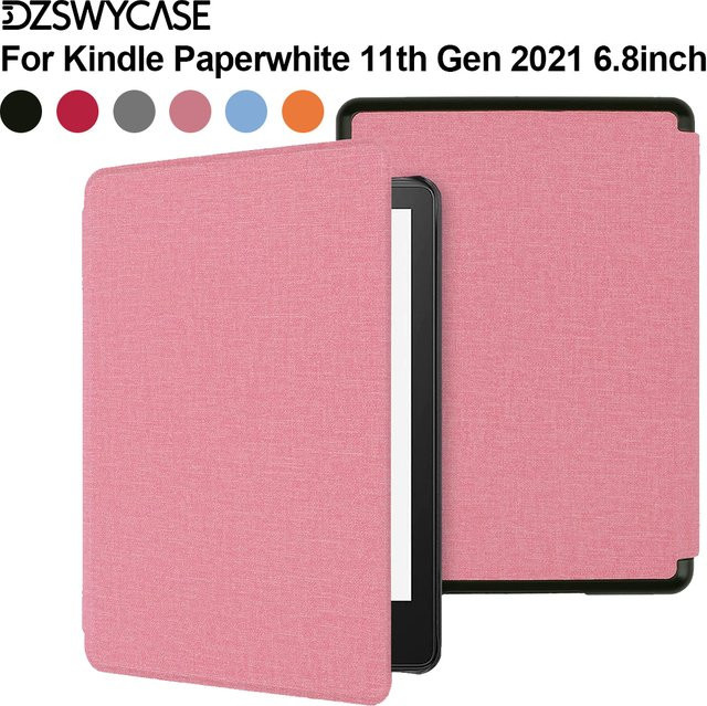 DZSWYCASE Schutzhülle für Kindle Paperwhite 5 11. Generation 2021, 6,8 Zoll, Smart Case aus PU-Leder in Orange - Bild 1