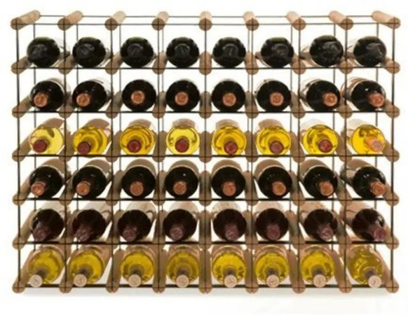 PROREGAL Modulares Weinregal Vinotega Mod aus massivem Kiefernholz, Braun geölt, H x B x T: 62,5 x 82,5 x 24,5 cm