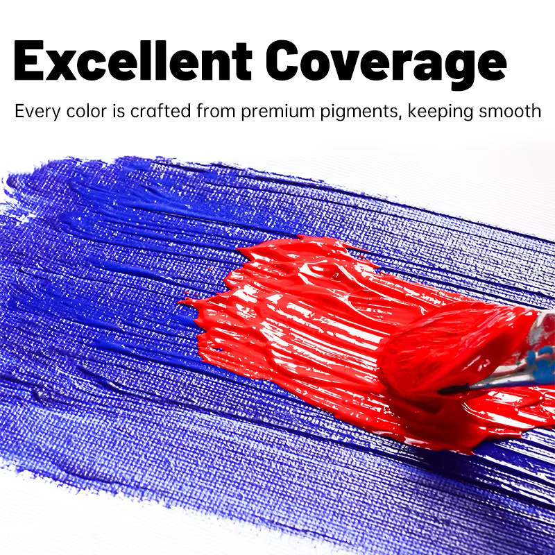 Professionelles Acrylfarben-Set in Multicolour für Papier, Holz, Leinwand und Keramik, 12 ml pro Farbe - Bild 3