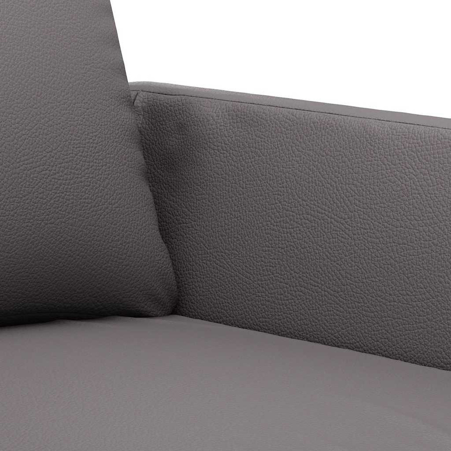 vidaXL 2-Sitzer-Sofa modern in Grau aus Kunstleder mit Metallrahmen, B/T/H: 160 x 80 x 77 cm - Bild 4