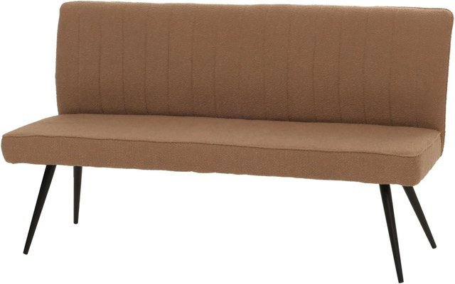 MCW Sitzbank K16 mit Rückenlehne aus Bouclé-Stoff in Braun, Breite: 160 cm, Höhe: 90 cm, Tiefe: 60 cm - Bild 2