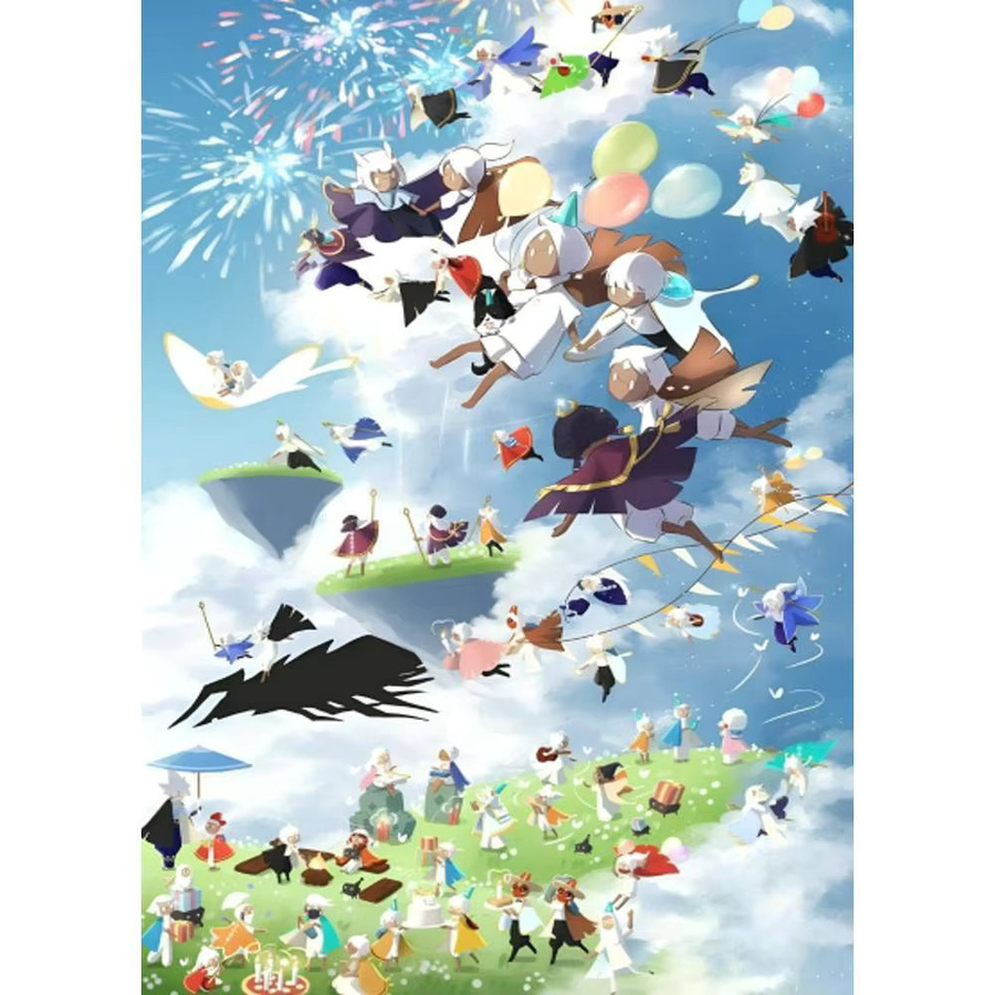 Selbstklebender Anime Poster Druck Sky Children Of The Light aus Papier, Mehrfarbig - Bild 7
