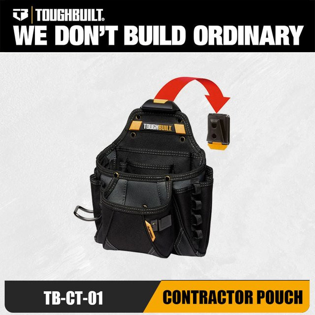 TOUGHBUILT ClipTech Contractor Pouch TB-CT-01 Robuste 6-lagige Werkzeugtasche mit Ständer für Elektriker und Tischler - Bild 1
