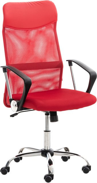 TPFLiving Bürostuhl Waterloo Two in Rot mit Armlehnen und Rollen für Home-Office und Büro - Bild 1