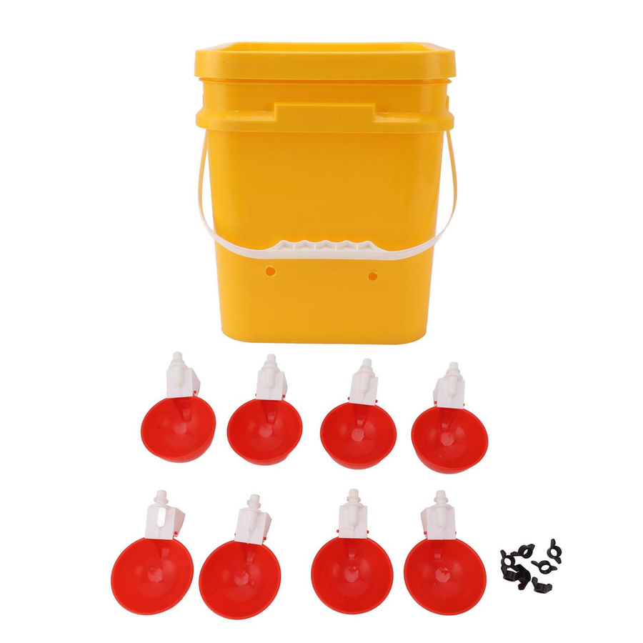 KaiSai Automatische Geflügeltränke Typ 3 in Gelb mit 12 l Fassungsvermögen für Hühner, Enten und Gänse - Bild 2