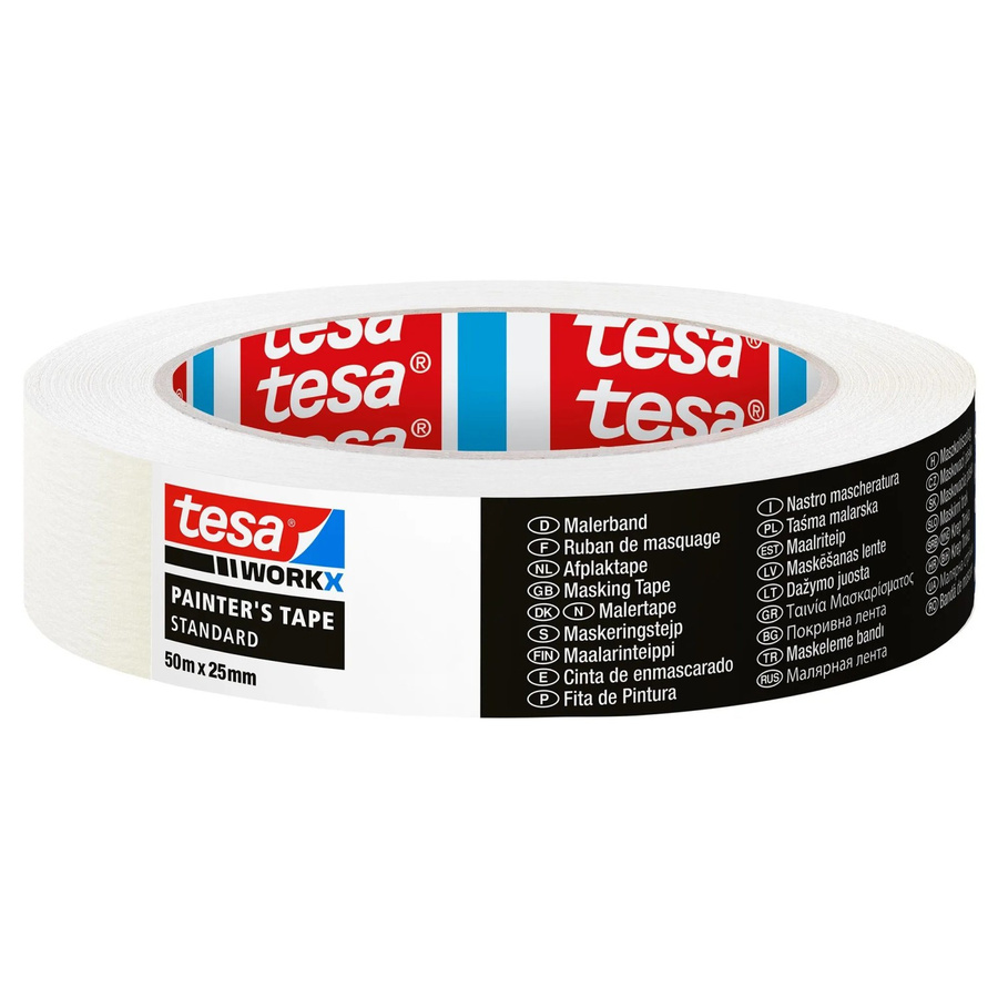 tesa Workx Malerband Standard Weiß, Breite: 25 mm, Länge: 50 m - Bild 2