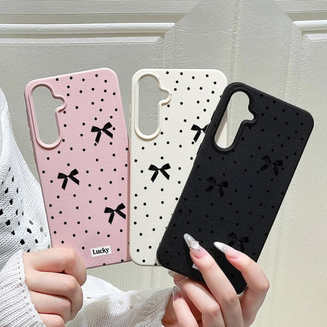 INS Schleifenknoten Lederhülle für Samsung Galaxy Serie in Pink - Bild 1