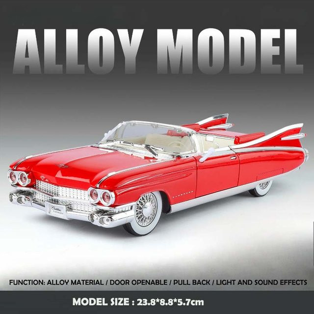 Linyi toy car 1959 Eldorado Big Rocket, Modellminiaturauto, 1:24, Metall, ab 14 Jahren - Bild 1