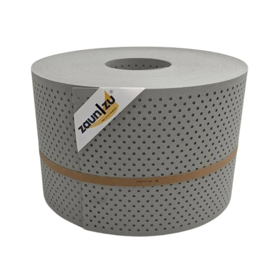 zaun zu Sichtschutzstreifen PP Premium gelocht semi-transparent Steingrau 50m - Bild 2