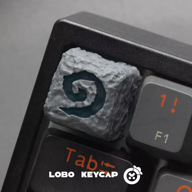 LOBO Hearthstone World of Warcraft Thema ESC-Tastenkappe aus durchscheinendem Kunstharz in Gold für mechanische Tastaturen - Bild 1