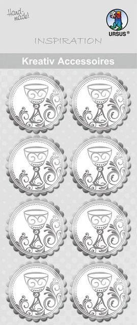 Kreativ-Accessoires Kelch in Silber - Bild 1