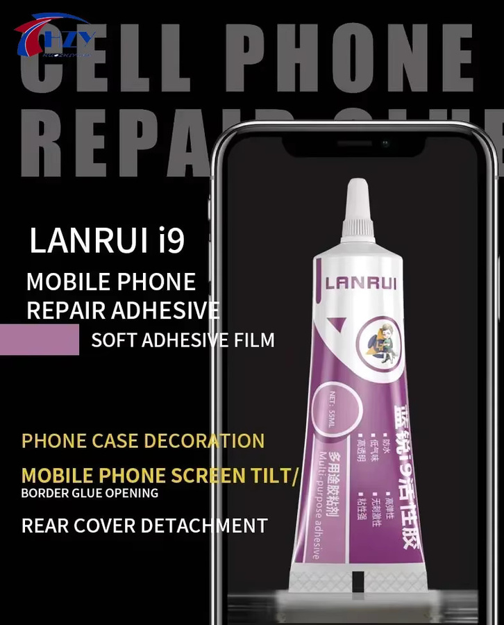 Lanrui I9 Starker Klebstoff für Mobiltelefone, Transparenter Schnellhärtender Kontaktkleber für Bildschirmrahmen und Gehäuse, 55 ml - Bild 3