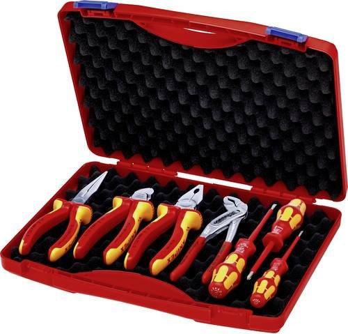 Knipex VDE Werkzeugset Elektro Set 2, 7-teilig in Rot/Gelb im Koffer - Bild 1