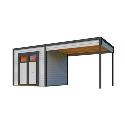 WEKA Gartenhaus Batu in Lichtgrau, B: 500 cm, L: 550 cm, H: 550 cm - Bild 2