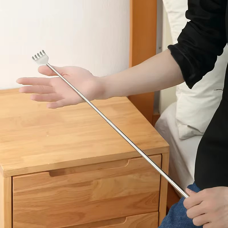 RUZOFO Teleskop-Rückenkratzer, Edelstahl, Silber, Unisex - Bild 5