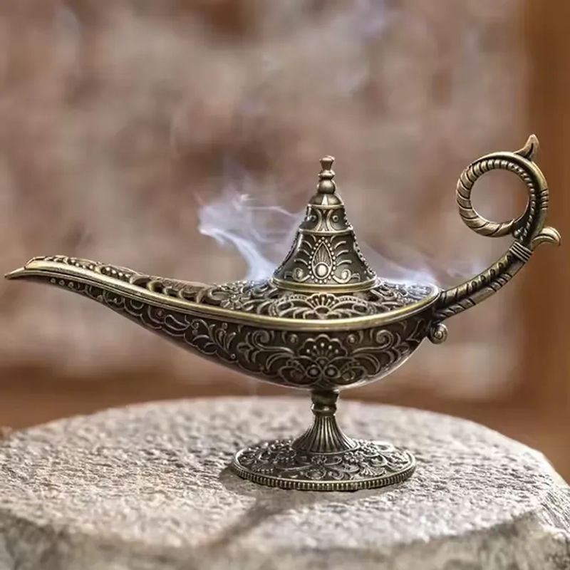 Antiker Metall-Räucherstäbchenhalter von Hoeaden für Duft- und unparfümierte Kerzen im arabischen Stil - Bild 2