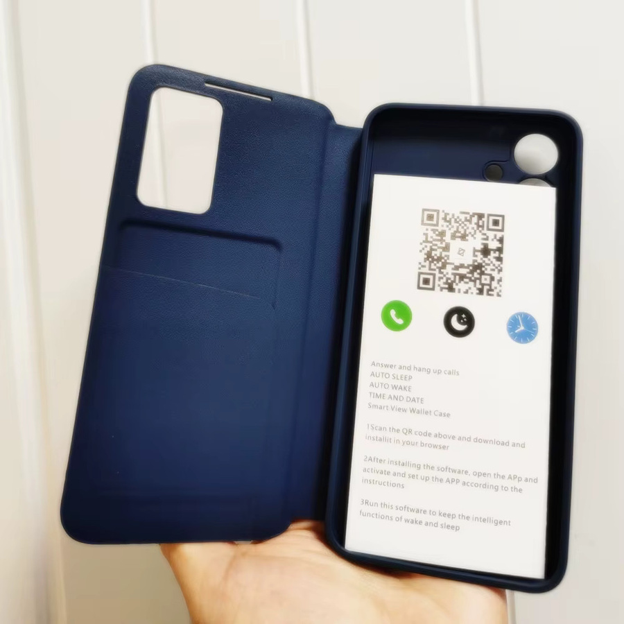 Smart-Lederhülle Flip-Cover mit Sichtfenster für Samsung Galaxy S26 S25 S24 S23 S22 Ultra Plus S25Edge A16 A17 A27 A37 A55 A56 A57 in Braun und Blau - Bild 4