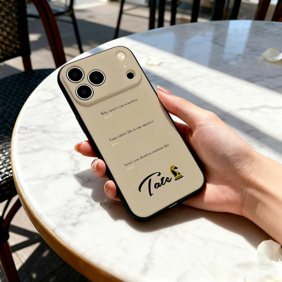 A-Andrew Tate Handyhülle für iPhone 11 bis 17 Pro Max Plus Air Mini Soft Case in Schwarz und Beige - Bild 3