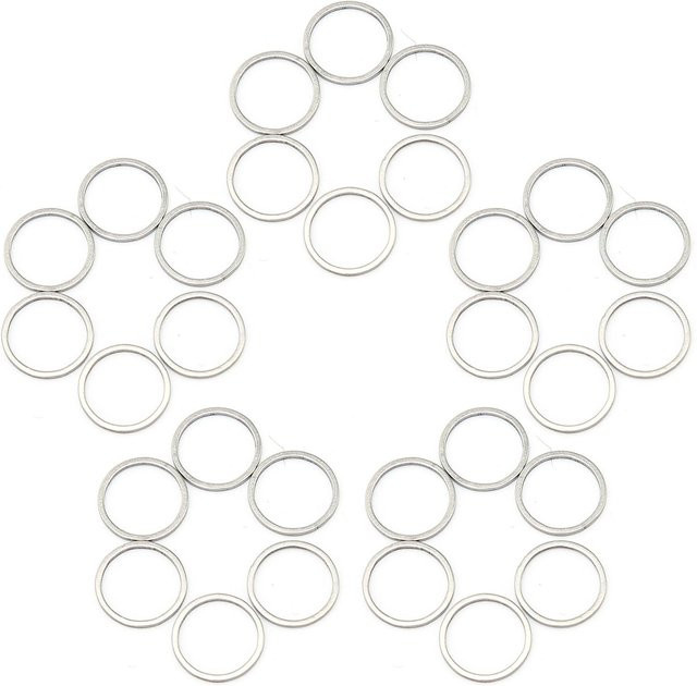 Neoglint Anhänger Runde Hohlrahmen, Metall, Weiß - Bild 1