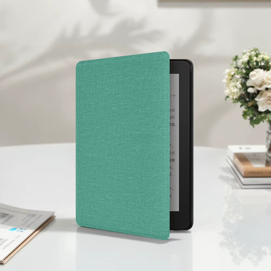 Schutzhülle aus PU-Leder für Kindle Paperwhite 12. Generation 2024 Ausgabe 7 Zoll von LAIMANEI in Grün und Türkis mit Auto-Sleep/Wake-Funktion - Bild 1