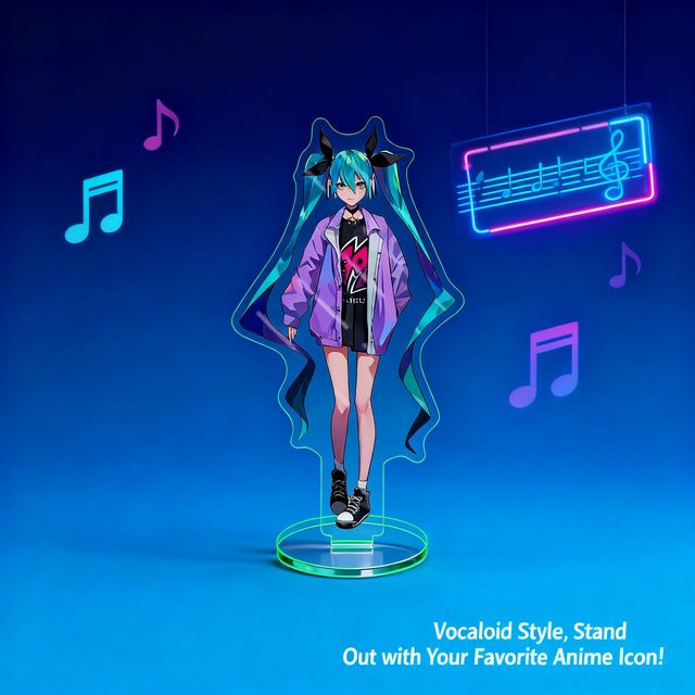 Hatsune Miku Großer Standee, Acryl-Standfigur, Bunt / Mehrfarbig - Bild 1