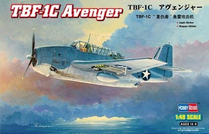 HobbyBoss Grumman TBF-1C Avenger, Fahrzeug, 1:48, ab 14 Jahre - Bild 1