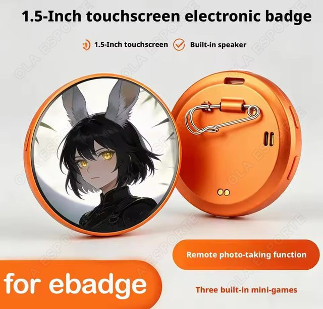 Ola Esporte Smart-Bluetooth-Anime-Digital-E-Abzeichen mit Sound und dynamischem Display in Weiß - Bild 1