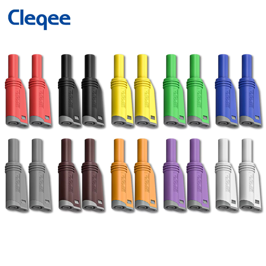 Cleqee P3005 Stapelbarer 4-mm-Bananenstecker in Multicolor für Multimeter zum Löten und Montieren - Bild 2