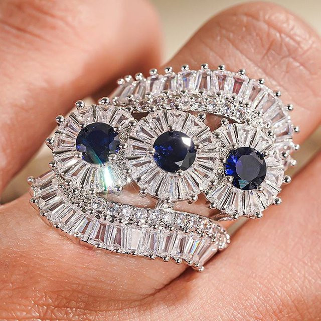 Huitan Ring, Zirkonia, Bunt, Damen - Bild 1
