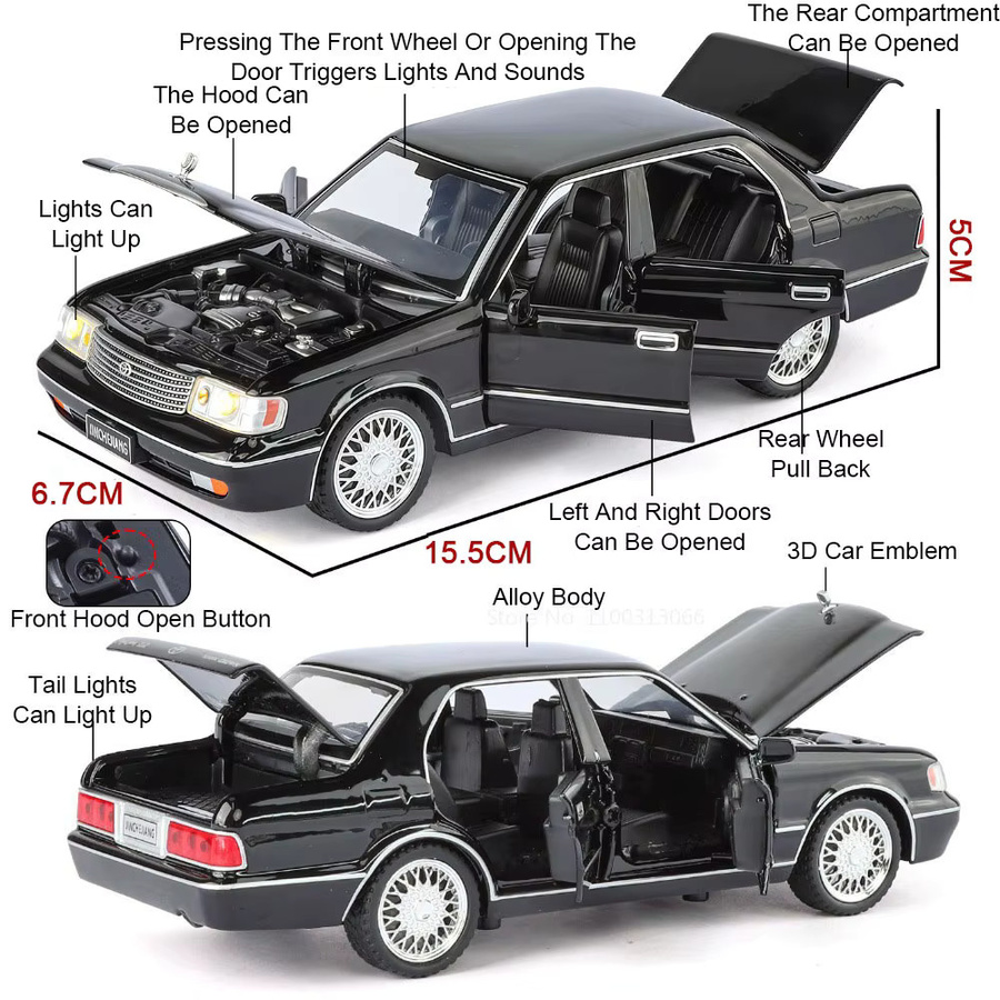 Crown Miniaturmodelle Auto, 1:32, Metall, Gummi, mit Musik - Bild 4