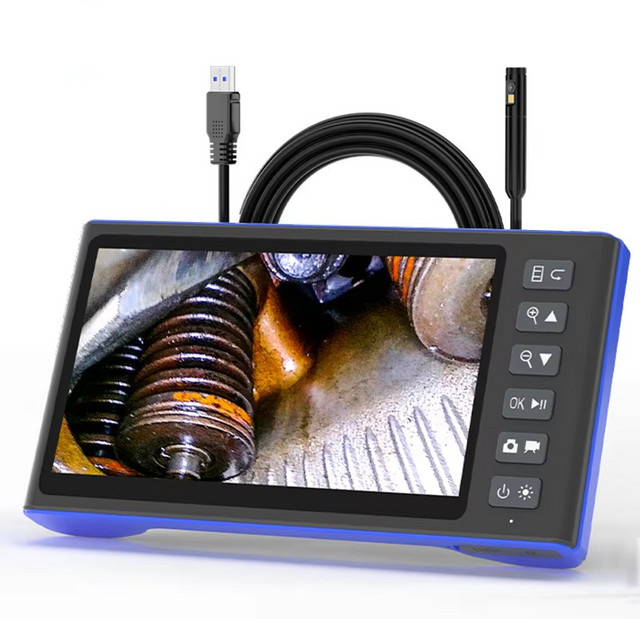 ENWOR Endoskop Video Kamera mit 7 Zoll IPS Bildschirm, HD1080P Auflösung, 5,0 MP Autofokus und USB Anschluss für Rohrinspektionen - Bild 1