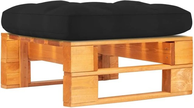 vidaXL Garten-Palettenhocker aus imprägniertem Kiefernholz in Honigbraun mit Sitzkissen - Bild 1
