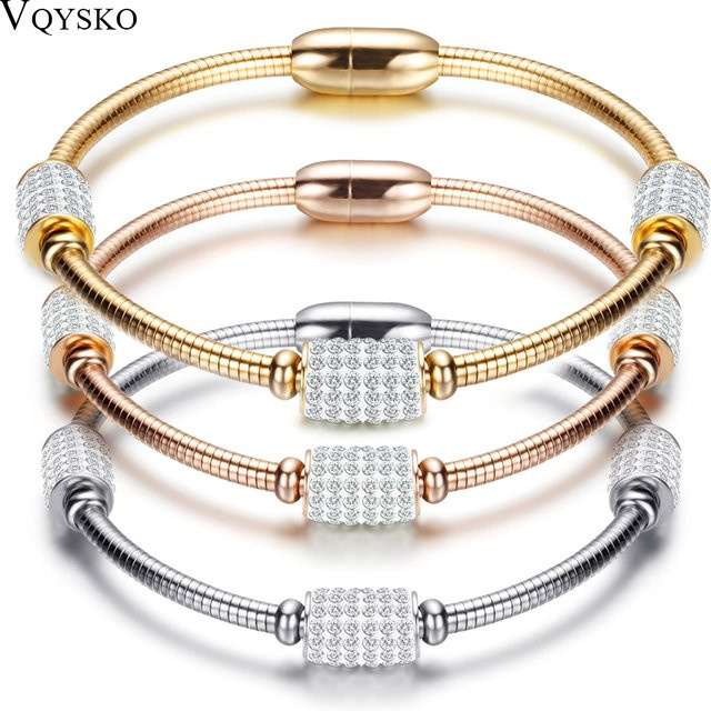 VQYSKO Armband, Edelstahl, Kristall, Perle, Damen - Bild 1