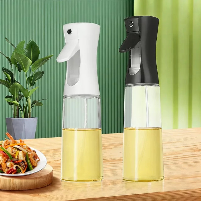 DUTRIEUX Ölsprüher aus Glas in Weiß für den Haushalt als Küchen-Ölzerstäuber mit Hochdruck-Dauerspray zum Backen, Grillen und Braten - Bild 1