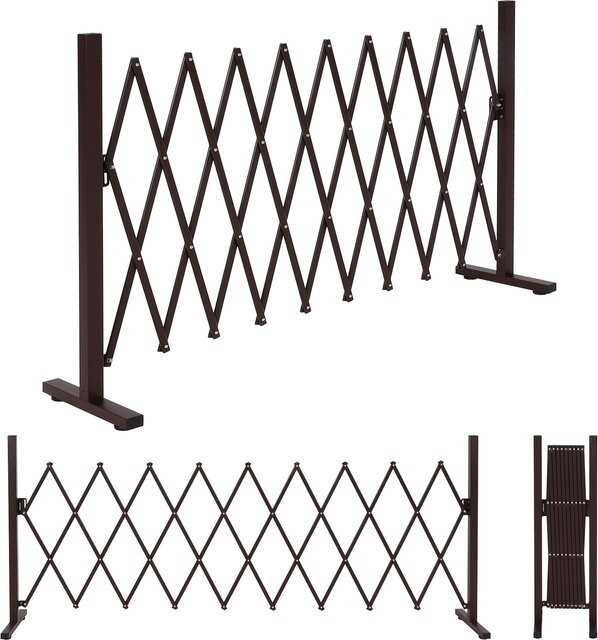 MCW Alu Absperrgitter K56 Scherengitter Schutzgitter ausziehbar und schwenkbar in Braun - Bild 1