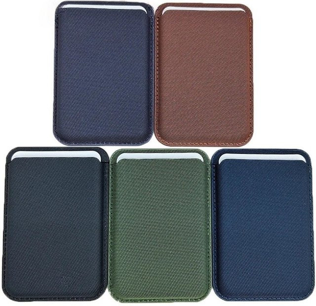 Techwoven Magnetische Kartenhalter Brieftasche aus Leder für iPhone 17 16 15 Pro Max und Samsung S26 Ultra in Grün - Bild 1