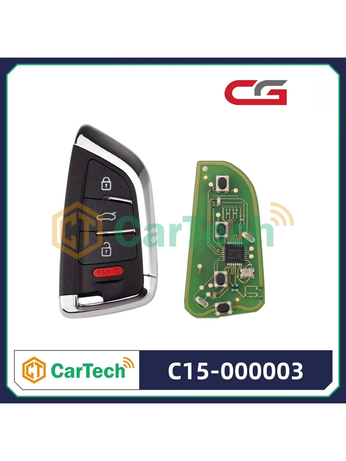 Cartech CGDI CG C15-000003 4-Tasten Smart-Fernbedienungsschlüssel für BMW im Messer-Stil, Schwarz, kompatibel mit CGDI K2 - Bild 5