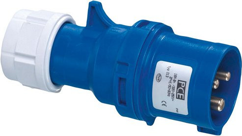 REV CEE Caravan-Stecker 3-polig 16A 250V Blau IP44 aus Kunststoff - Bild 3