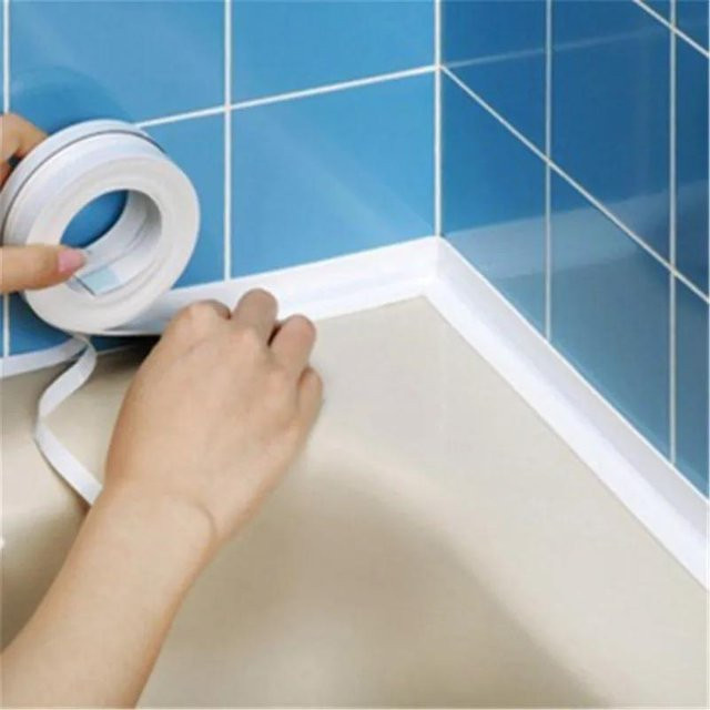 Wasserdichtes Dichtungsband aus PVC für Badezimmer und Küche von Yiran bag in Grau - Bild 1