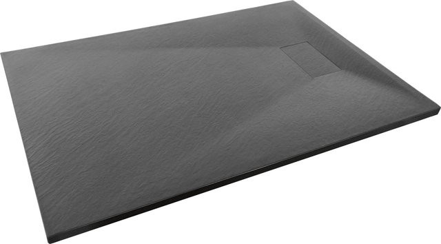 baliv Duschwanne DW-120.90E aus SMC Kunststoff in Steinoptik Anthrazit B/T: 120 x 90 cm - Bild 1