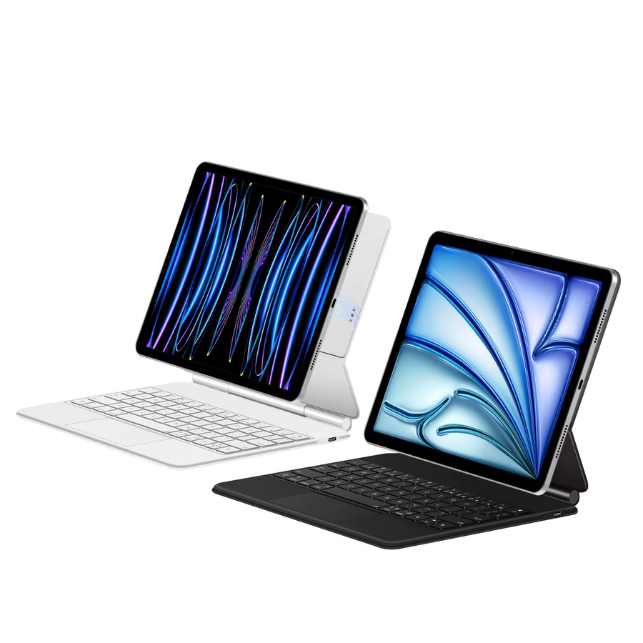 AJIUYU Pogo Pin Magic Tastaturhülle für iPad Pro 13 und 11 Zoll sowie iPad Air 4 5 6 7 Generation in Schwarz mit Smart Multi-Touch-Unterstützung - Bild 5