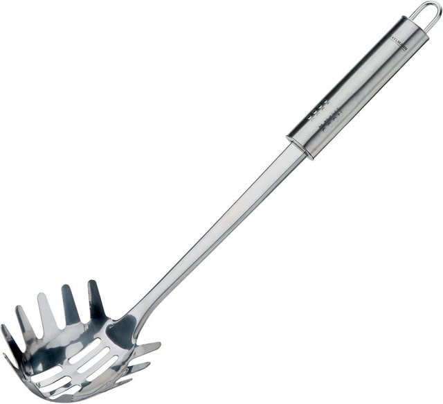 Fackelmann Spaghettilöffel mit Ovalgriff aus Edelstahl in Silber, Länge: 32 cm - Bild 1