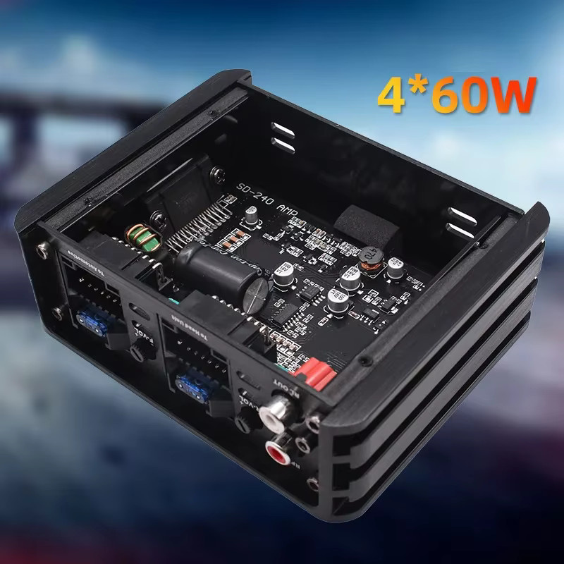 KUERL Stereo Audio Verstärker mit DSP und 4x60W Leistung in Schwarz für Android-Großbildschirme - Bild 3