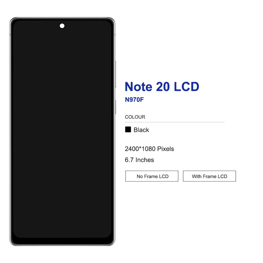 Samsung Note 20 N980 N980F SN980F/DS Ersatz Display mit Rahmen in Schwarz für AMOLED LCD Digital Touch Screen - Bild 3