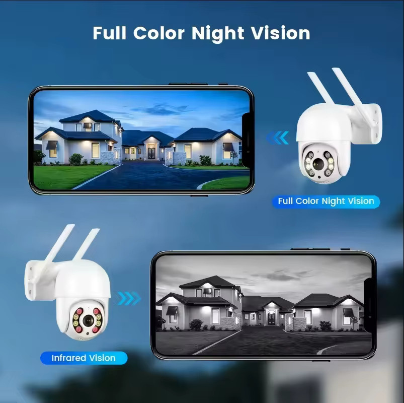 Outdoor V360pro 5MP 4K WLAN-Sicherheitskamera mit vollfarbiger Nachtsicht in Weiß zur smarten IP Video-Überwachung - Bild 5
