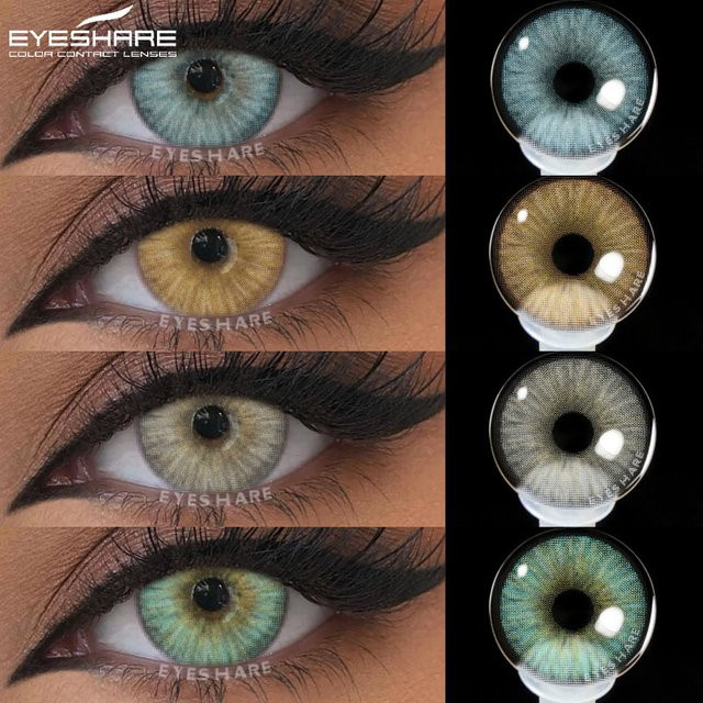 EYESHARE farbige Kontaktlinsen, Diamant-Braun - Bild 1