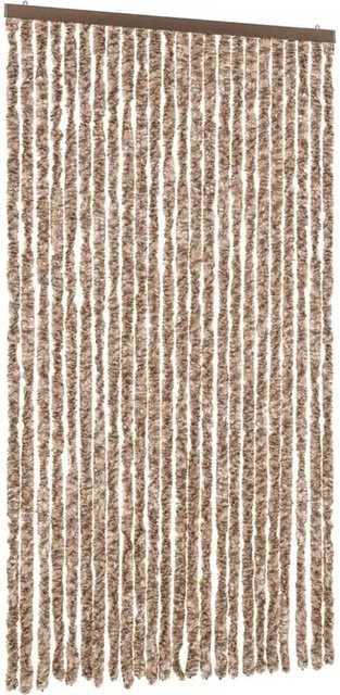 vidaXL Fliegenvorhang aus Chenille in Beige und Dunkelbraun, B: 100 cm, H: 220 cm - Bild 1
