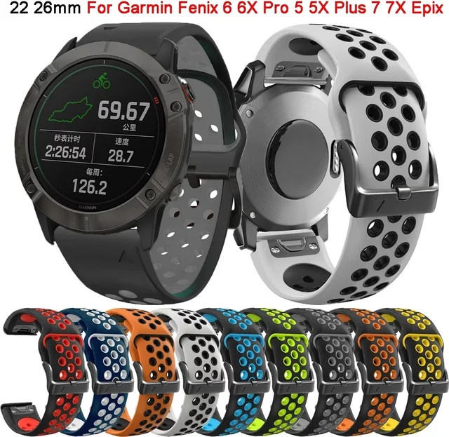 QCTOG Uhrenarmband Silikon, Schwarz, Unisex - Bild 1